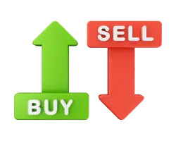 3D green buy and red sell arrows for swing trading decisions; TTB provides precise swing trading entry and exit points.